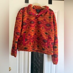 Kyodan granola girl fleece in Red and Orange